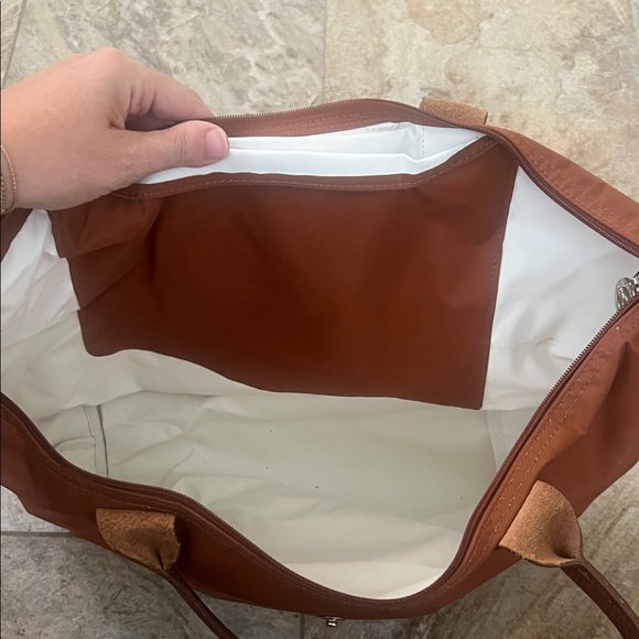 Longchamp Le Pilage Brown Tote Bag - Picture 3 of 4